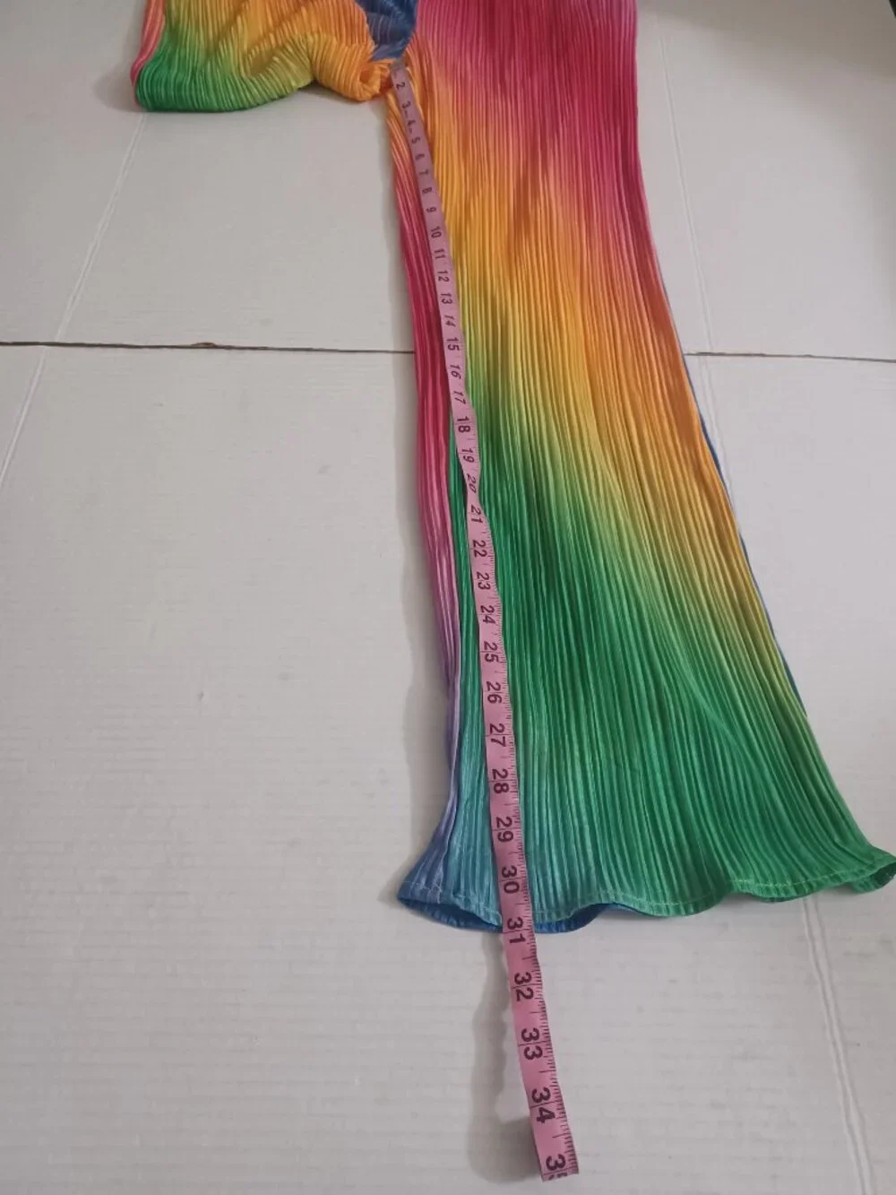 DRESSED IN LALA PLISSE' RAINBOW DAYDREAM TWO PIECE PANTS SET SIZE MEDIUM - Picture 4 of 14
